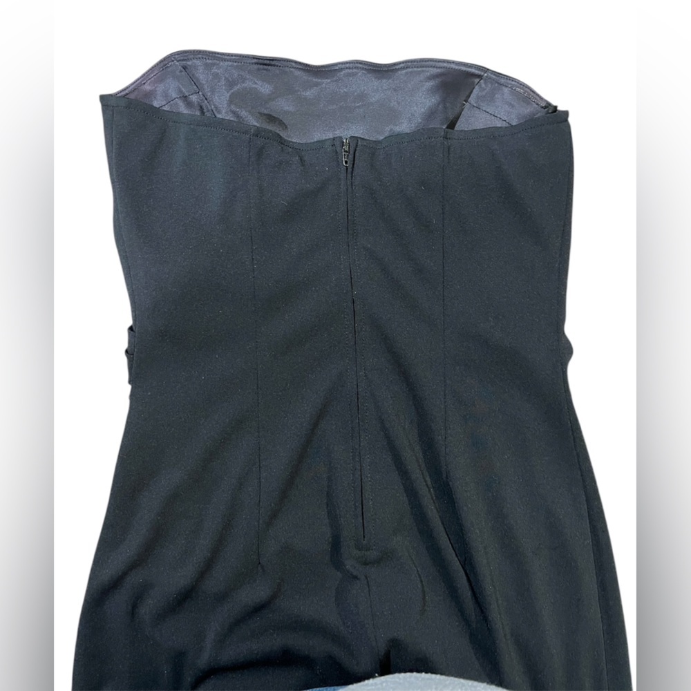 Vintage Bebe Y2K Cowl Neck Asymmetrical Midi Dress size-small. - Picture 5 of 7